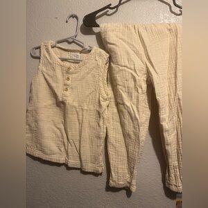 Boys Little Planet Muslin Tank & Pants Set